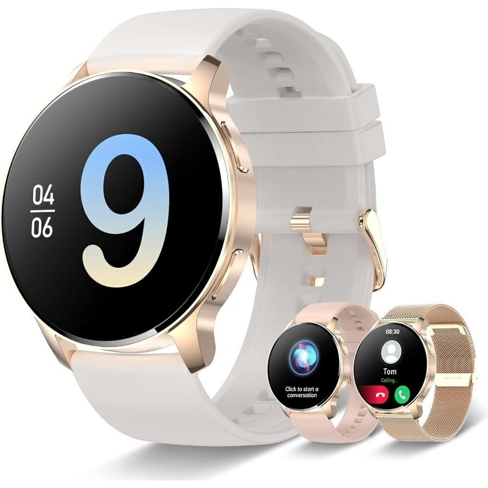 🔥 Iaret Smart Watch Women White Fitness Tracker Android iOS Phones Pedometer